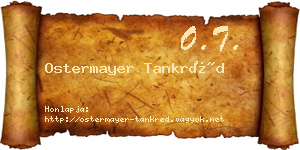 Ostermayer Tankréd névjegykártya